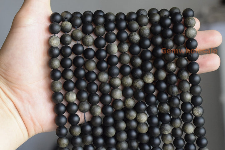 Golden obsidian - Round- beads supplier
