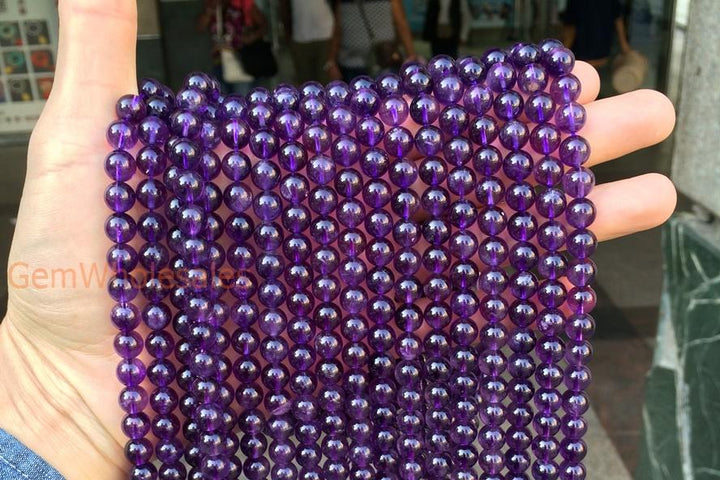 Amethyst - Round- beads supplier
