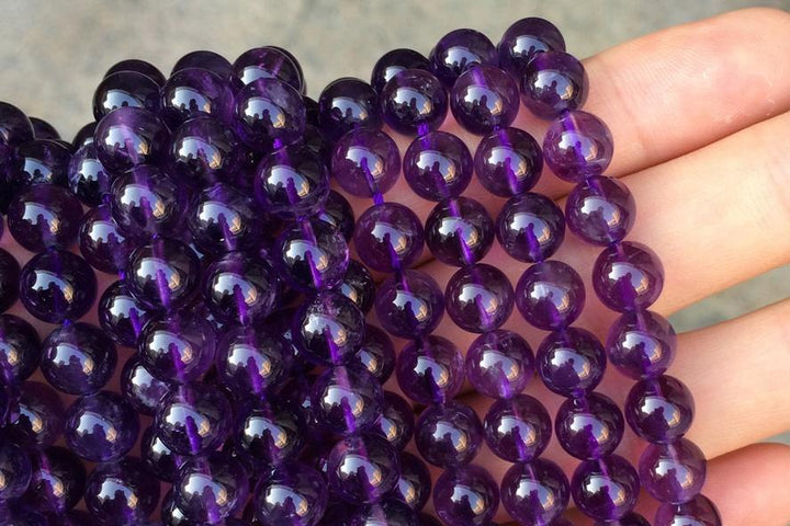 Amethyst - Round- beads supplier