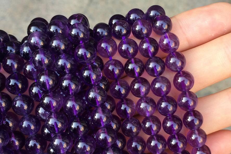 Amethyst - Round- beads supplier