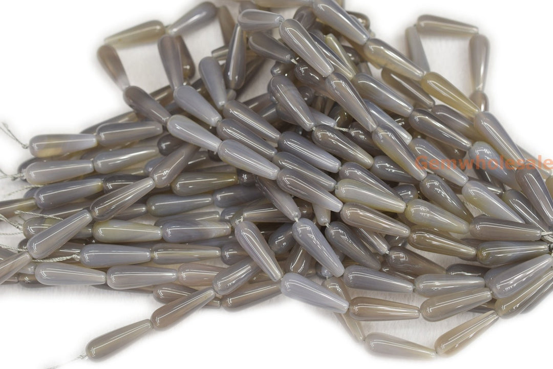 Grey Agate - Teardrop- beads supplier