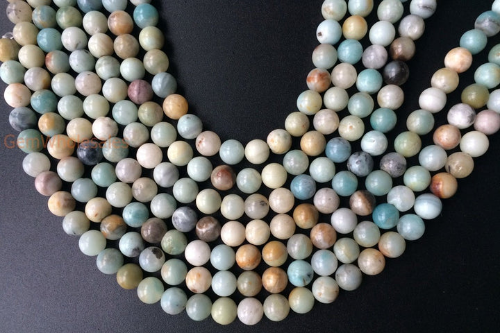 15.5" Natural amazonite 6mm/8mm/10mm/12mm round beads, Green gemstone