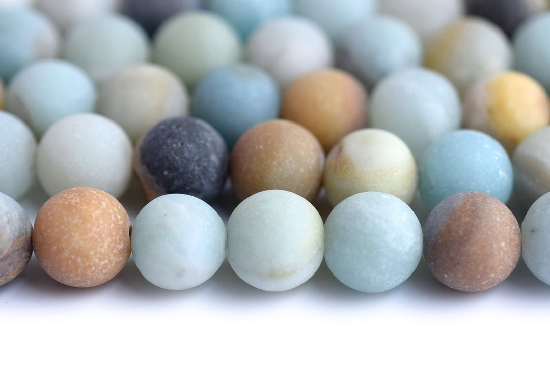 15" Matt finish Natural amazonite 8mm/10mm/12mm round beads,multi color gemstone beads