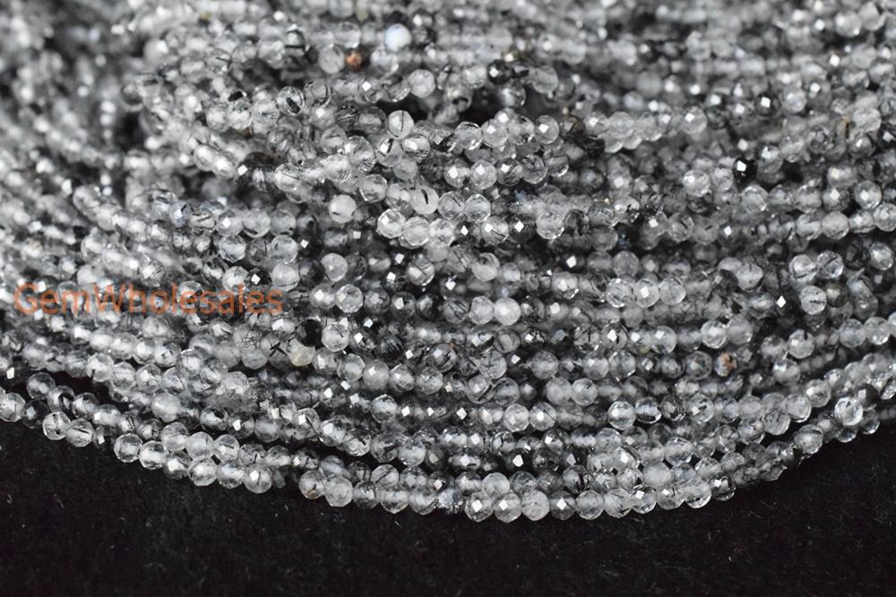 Rutilated Quartz - Round faceted- beads supplier