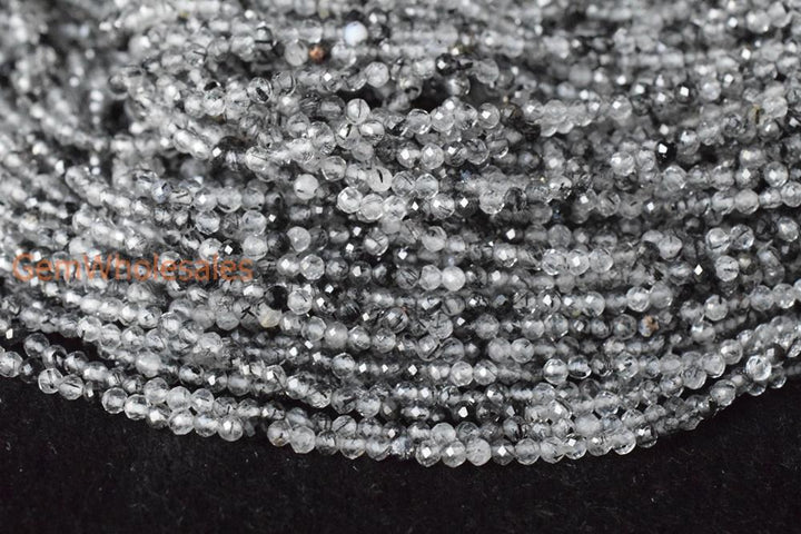 Rutilated Quartz - Round faceted- beads supplier