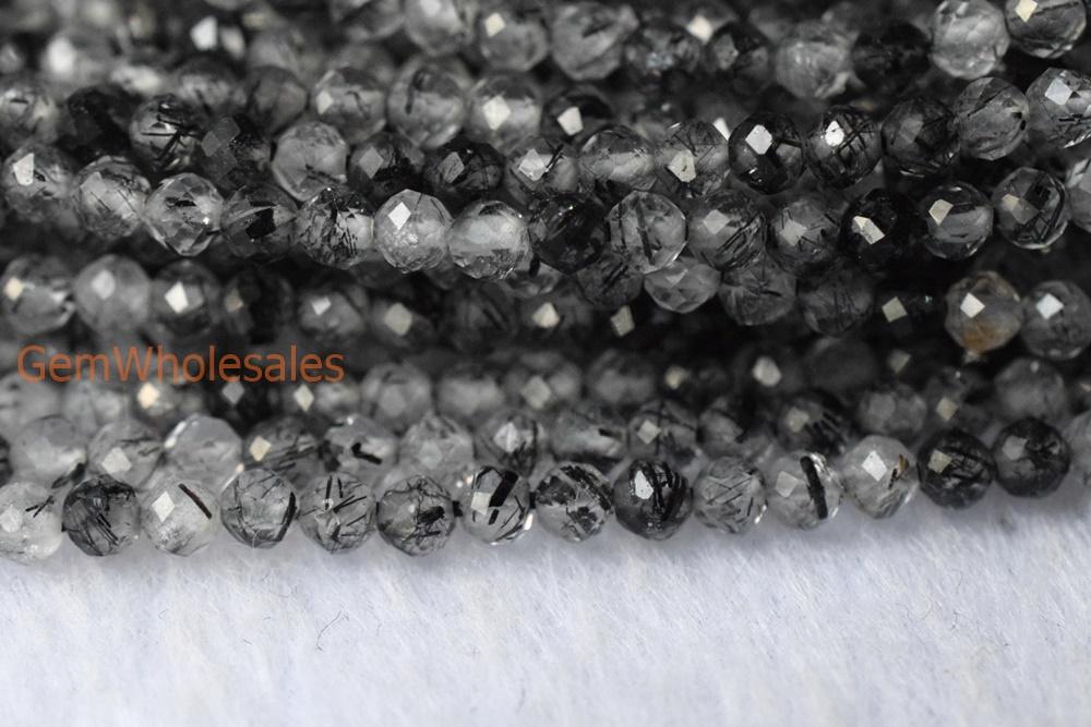 Rutilated Quartz - Round faceted- beads supplier