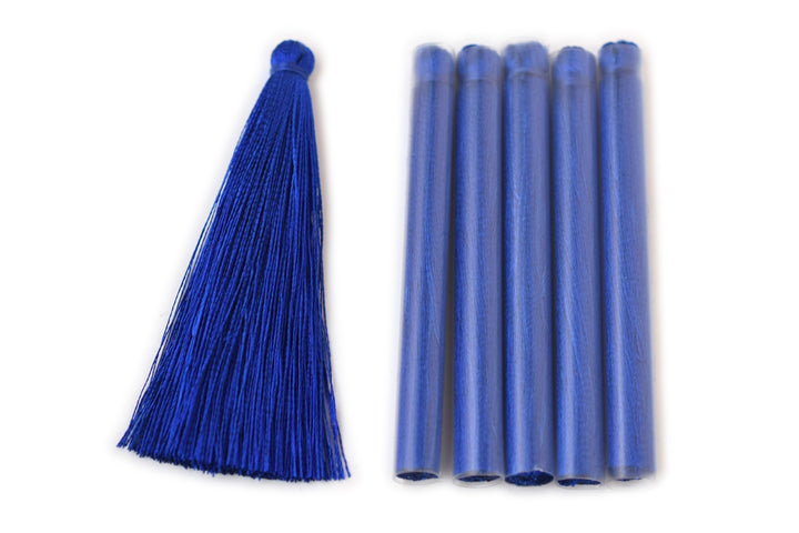 10PCS 6.5cm High Quality blue Handmade silk Thread Tassels