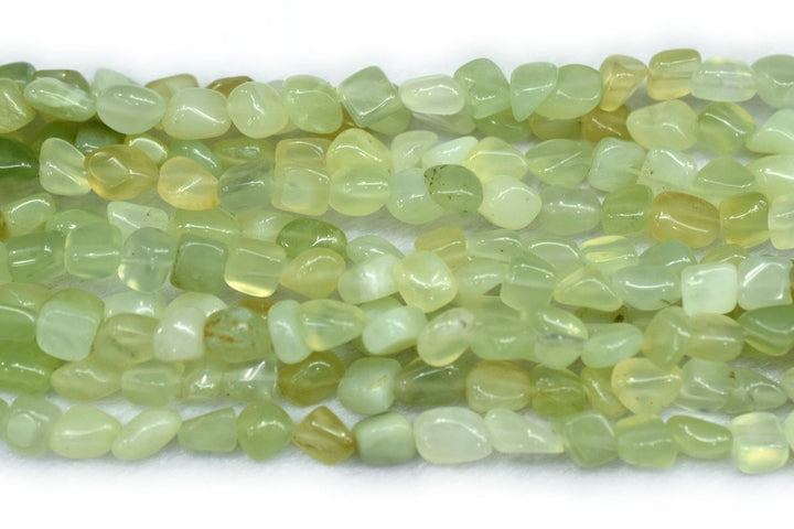 15.5" 5~7mm Natural New jade pebbles beads, potato beads, small nugget beads,light green