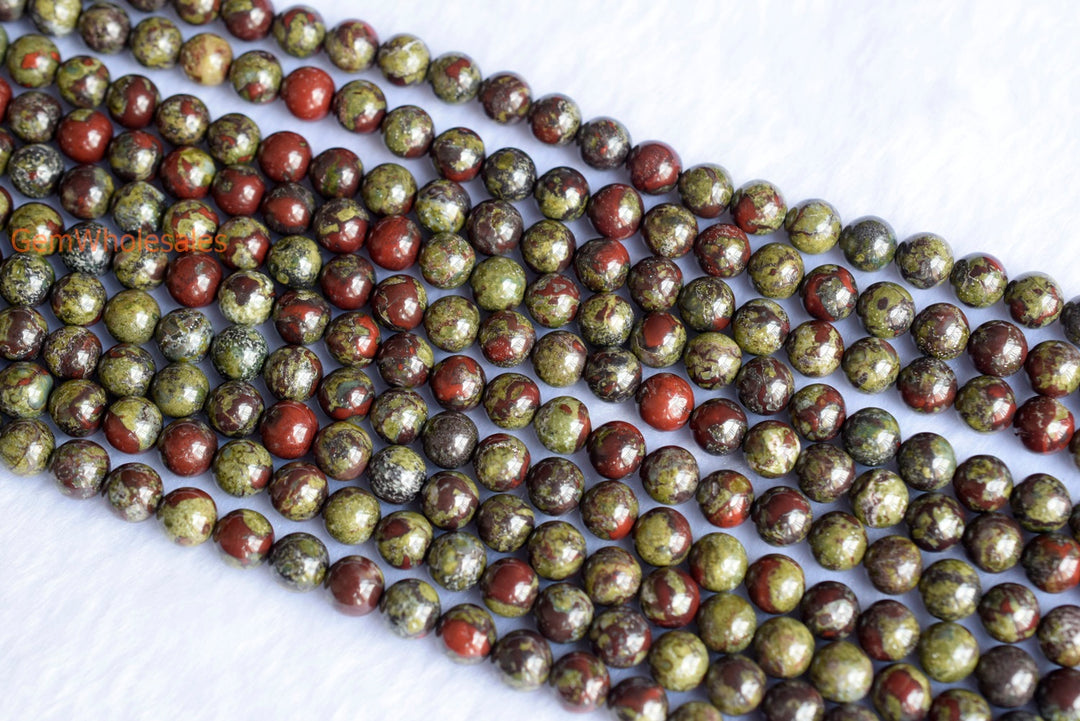 Australia dragon blood jade - Round- beads supplier