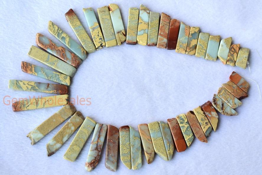 Sediment,impression jasper,emperor jasper,Aqua terra jasper - Nugget- beads supplier