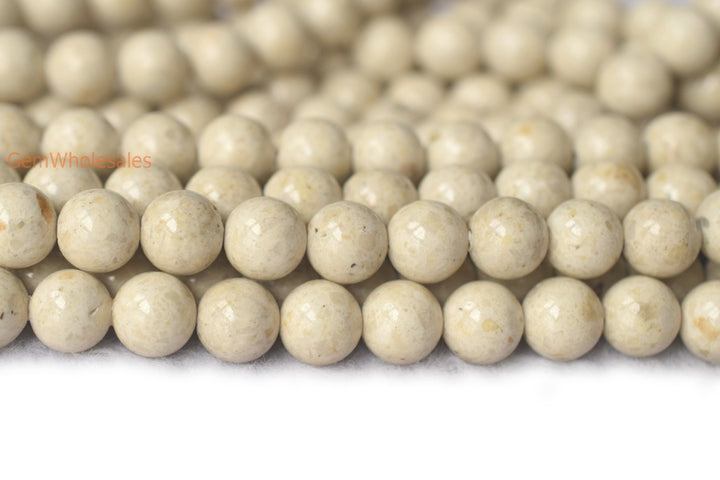 Stone,Fossil - Round- beads supplier