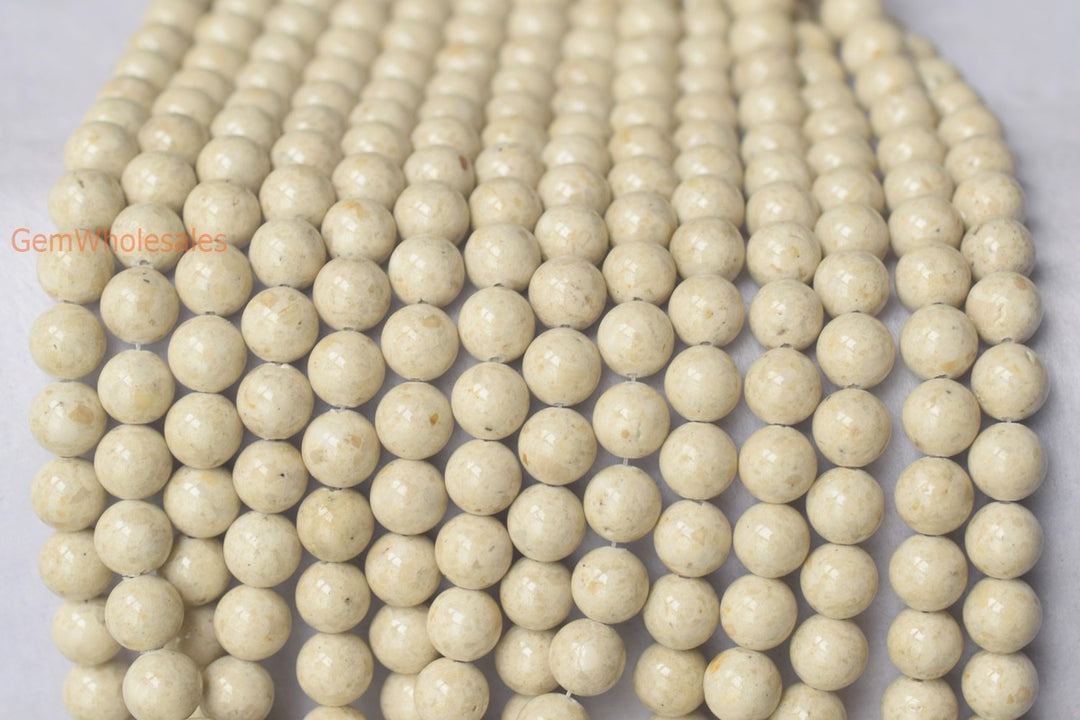 Stone,Fossil - Round- beads supplier