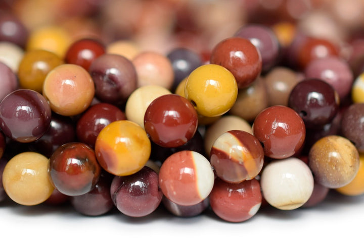 15.5" 4mm/6mm Natural moukaite/mookaite jasper round beads