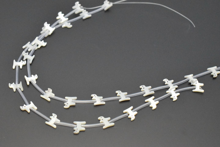 10PCS Natural white MOP cat 9x10mm,mother of pearl cat