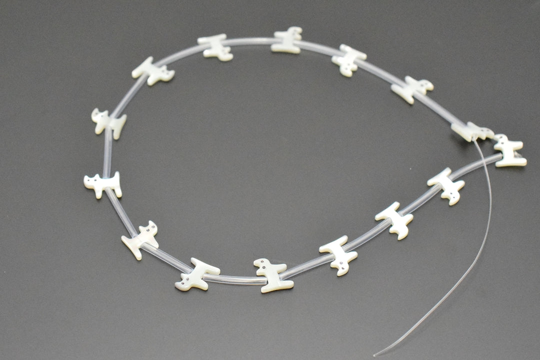 10PCS Natural white MOP cat 9x10mm,mother of pearl cat