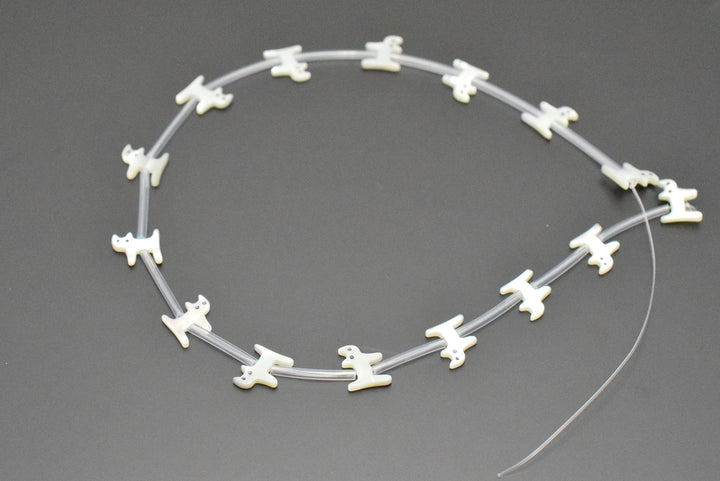 10PCS Natural white MOP cat 9x10mm,mother of pearl cat