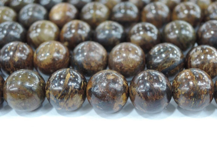 15.5" Bronzite stone 6mm/8mm/10mm/12mm round beads, brown color stone