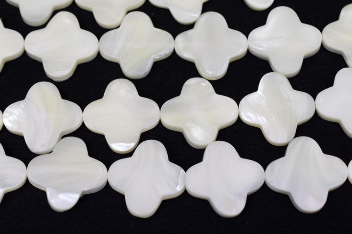 15.5" 8mm/10mm/12mm white MOP Quatrefoil Beads,mother of pearl