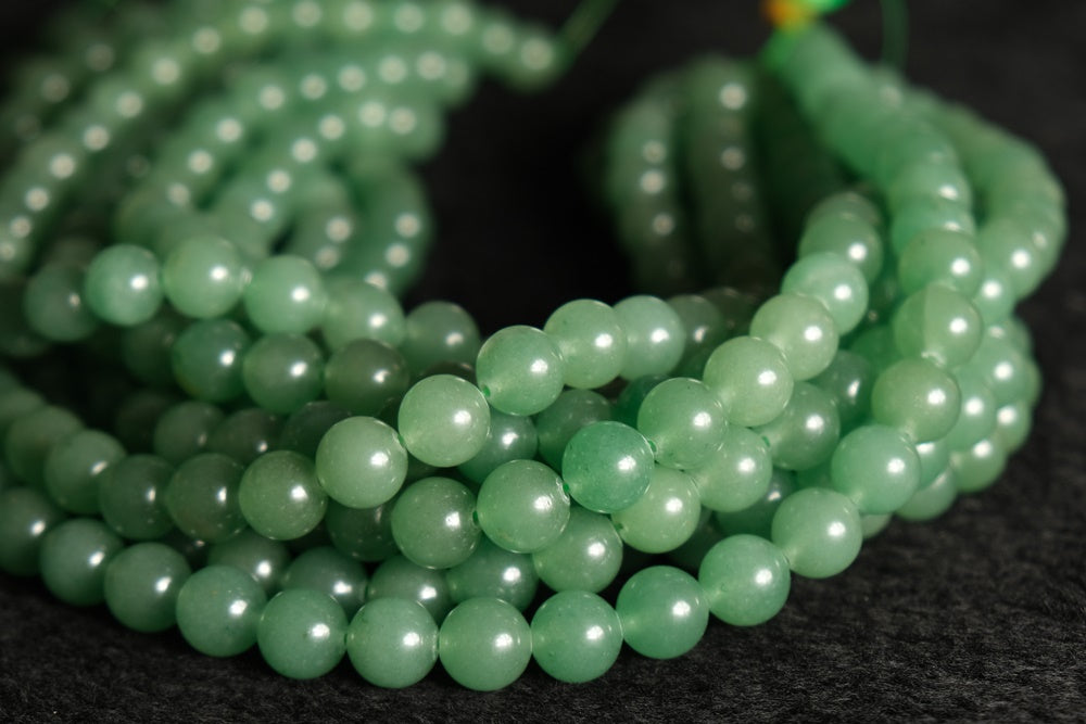 15.5" 4mm/6mm/8mm/10mm Natural green aventurine round beads, Green gemstone