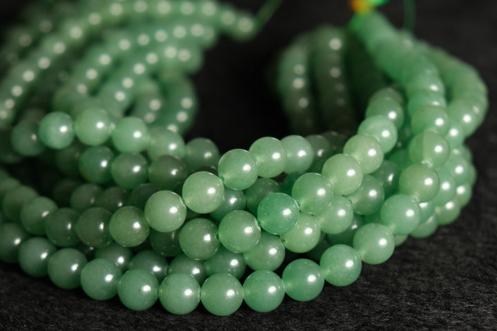 15.5" 4mm/6mm/8mm/10mm Natural green aventurine round beads, Green gemstone