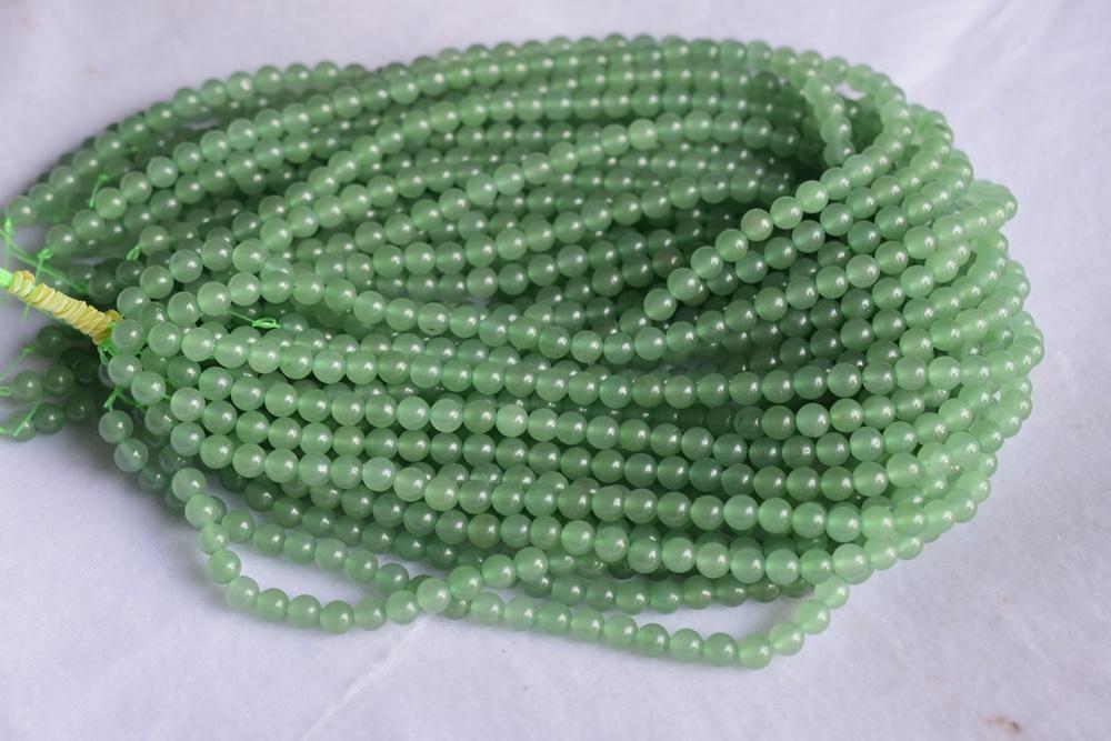 15.5" Natural green aventurine 12mm4mm6mm round beads, Green gemstone
