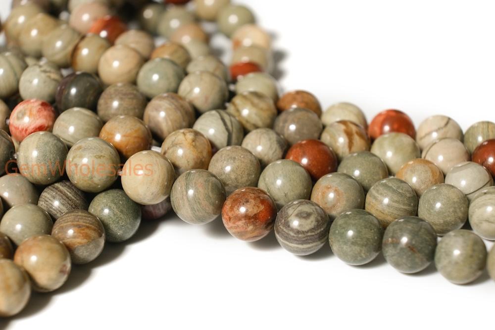 15.5" Natural bamboo leaf stone round beads 6mm/8mm/10mm,Bamboo leaf jasper, natural stone beads