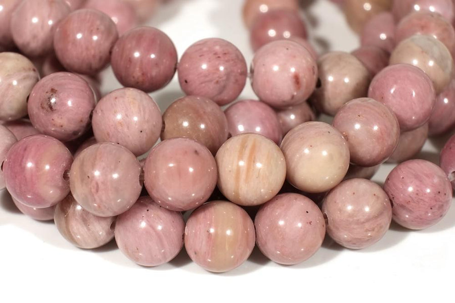 15.5" 8mm/10mm Rhodonite round beads, red semi-precious stone,rhodonite jasper