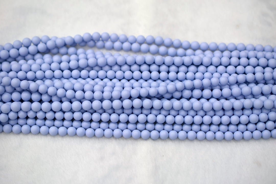 15.5" 8mm/10mm Matte Shell pearl round beads blue purple color,HJC5
