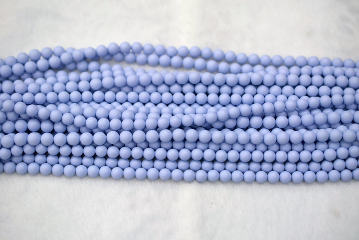 15.5" 8mm/10mm Matte Shell pearl round beads blue purple color,HJC5