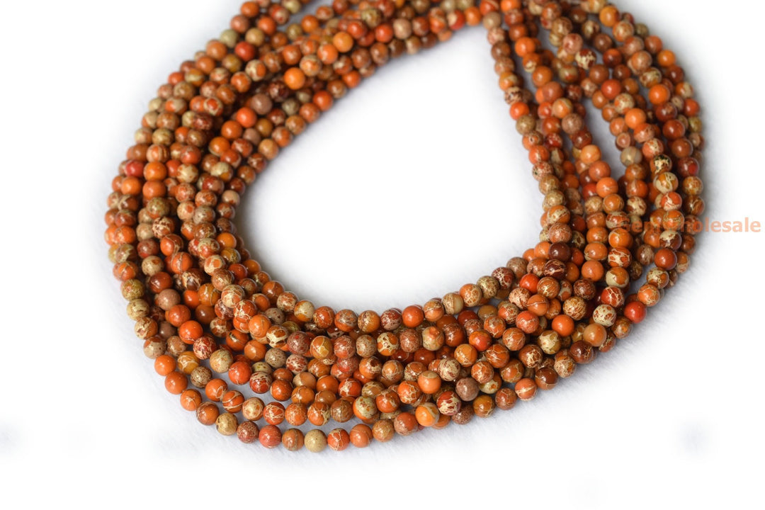 15.5" 8mm/10mm Orange emperor jasper round beads,Sea Sediment,orange Aqua Terra Jasper