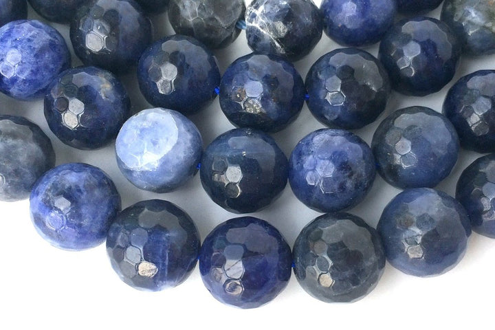 15.5" 10mm Natural sodalite stone 10mm round faceted beads,dark blue gemstone