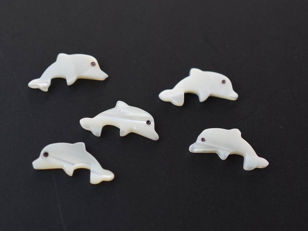 10PCS Natural white MOP Dolphin 7x14mm,mother of pearl dolphin, animal