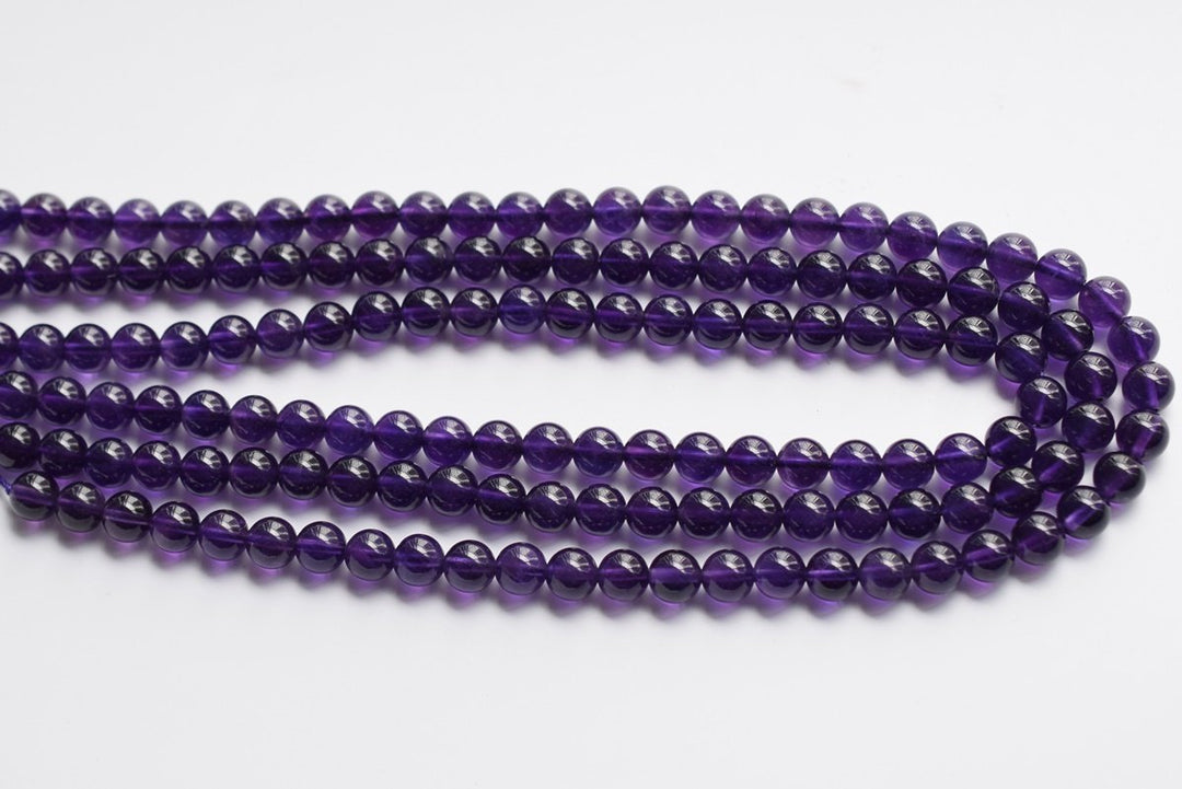 24PCS natural 8mm Top dark amethyst round beads, gemstone