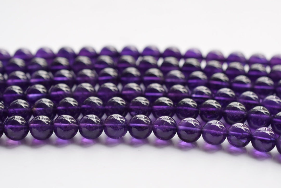 24PCS natural 8mm Top dark amethyst round beads, gemstone