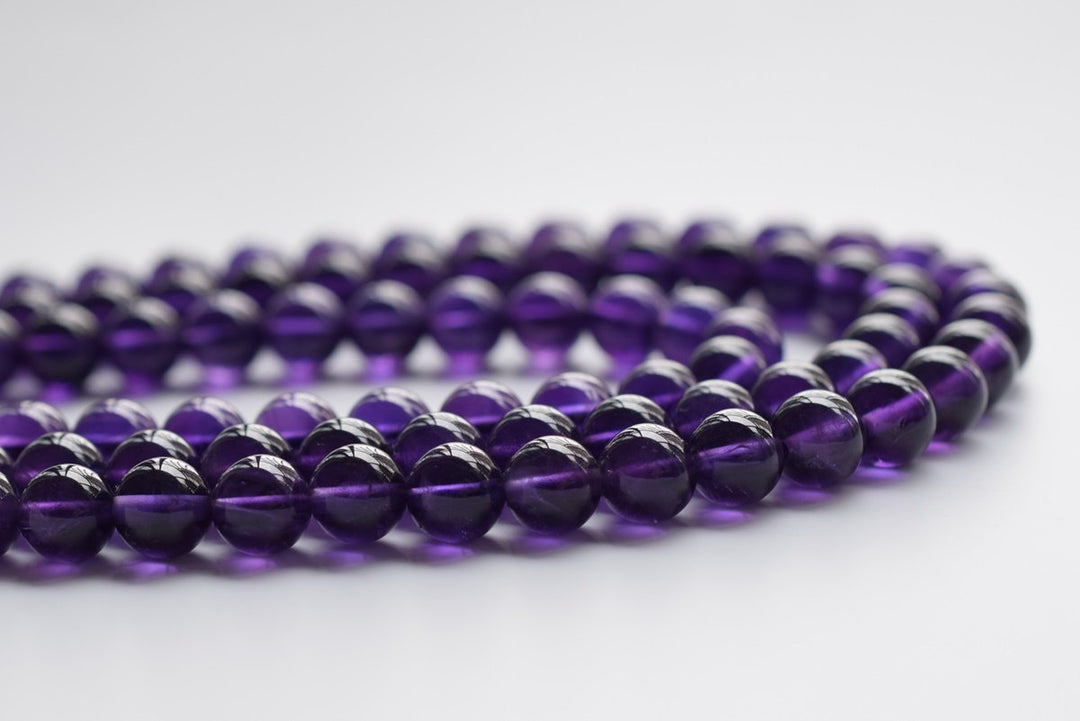 24PCS natural 8mm Top dark amethyst round beads, gemstone