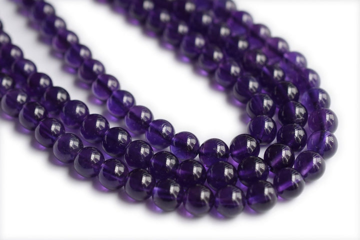 24PCS natural 8mm Top dark amethyst round beads, gemstone