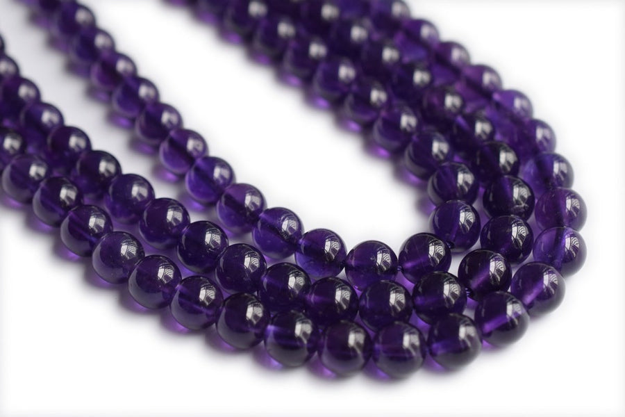 24PCS natural 8mm Top dark amethyst round beads, gemstone