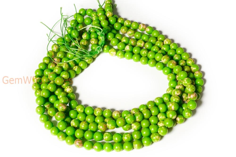 15.5" 6mm/8mm/10mm Apple green emperor jasper round beads,Apple green sea sediment,Aqua Terra Jasper XYG01