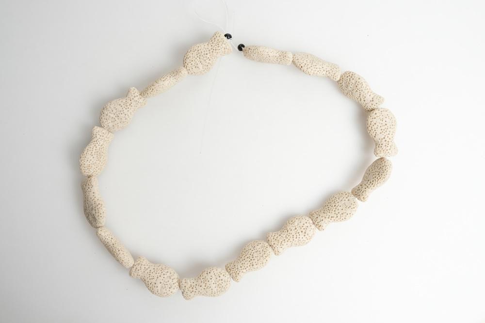 16x28mm beige Lava fish Gemstone pendant