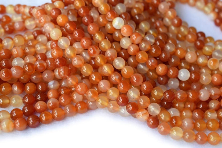15" Carnelian round beads 4mm/6mm/8mm/10mm,Red agate gemstone, semi-precious stone