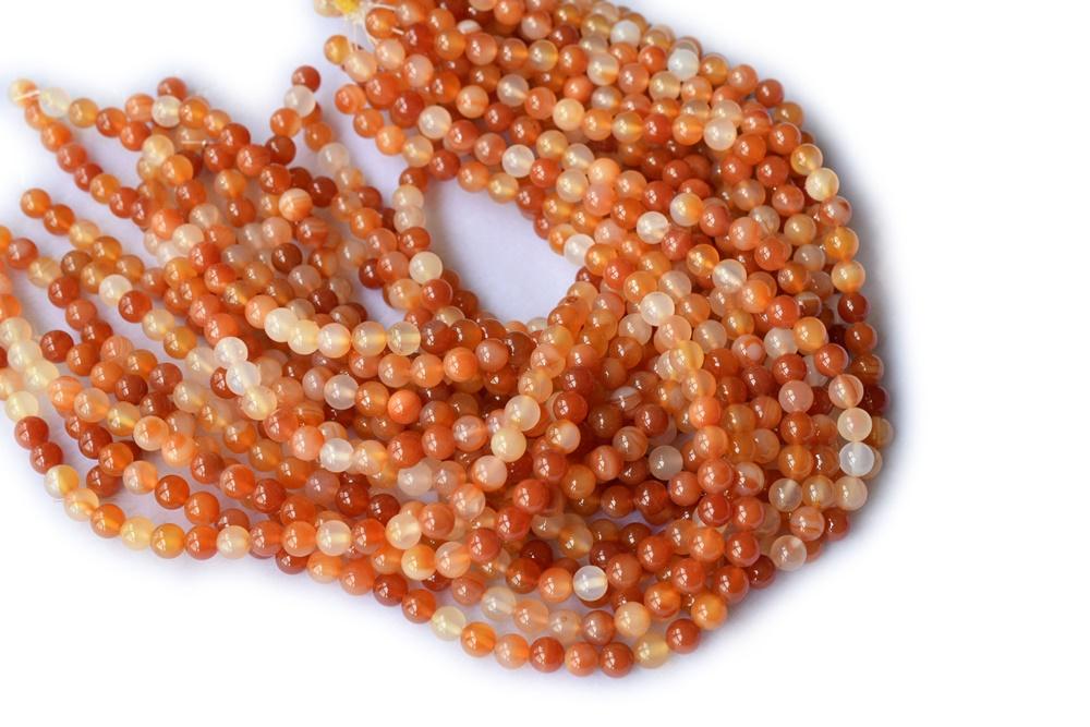 15" Carnelian round beads 4mm/6mm/8mm/10mm,Red agate gemstone, semi-precious stone