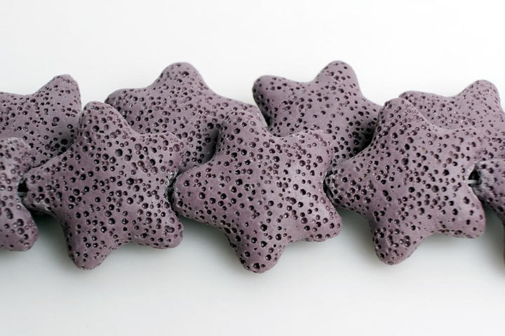 25mm purple Lava starfish Gemstone pendant