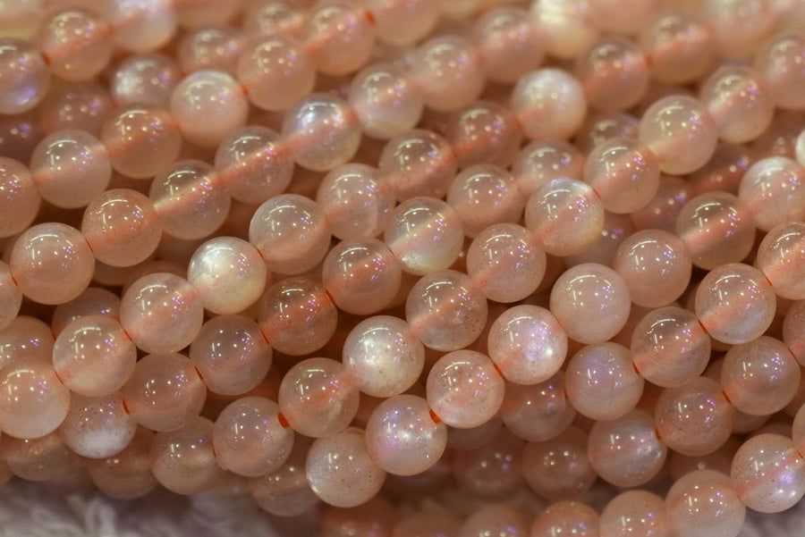 15" Natural Sunstone 4mm round beads, semi-precious stone,Orange stone 4mm