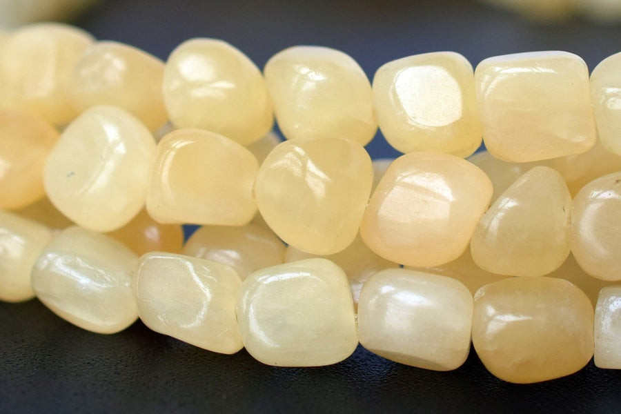 15.5" 5~7mm Natural Yellow jade pebbles beads,potato beads, small nugget beads