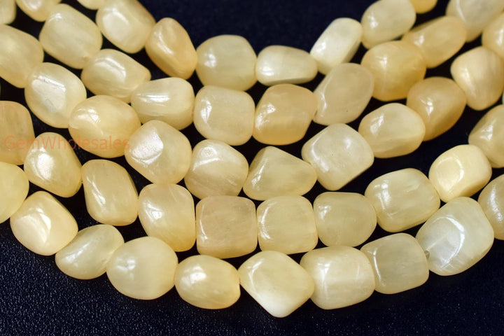 15.5" 5~7mm Natural Yellow jade pebbles beads,potato beads, small nugget beads