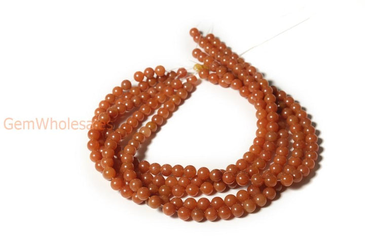 15.25" Natural red aventurine 8mm/10mm round beads, red orange gemstone