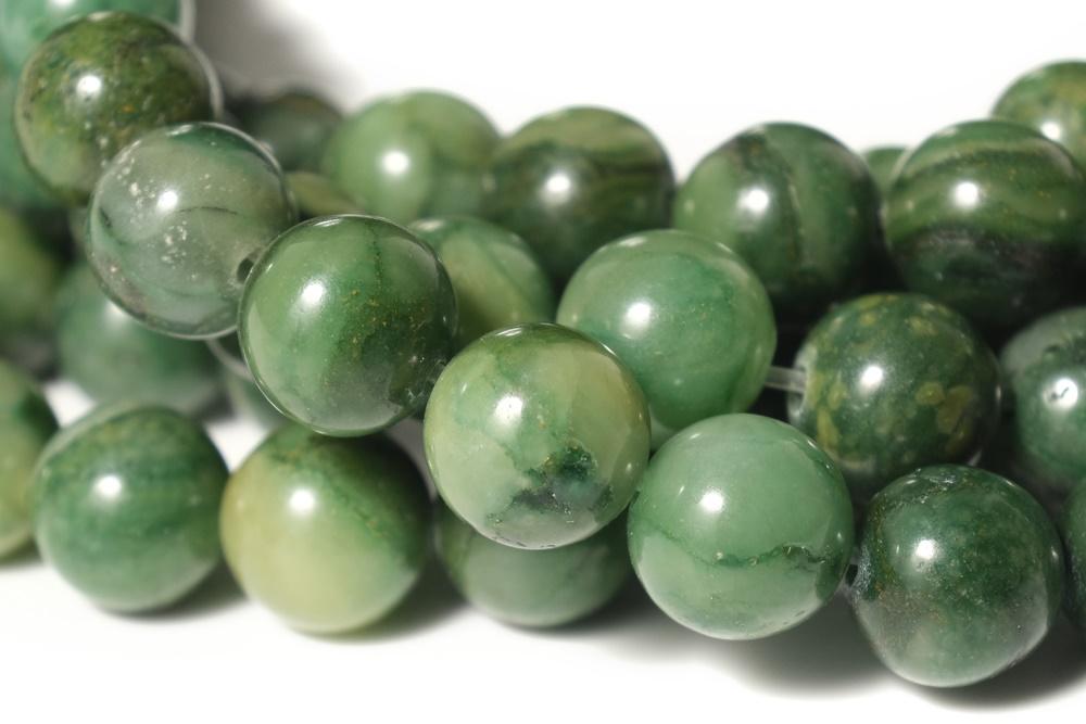 15.5" Natural African green jasper 6mm/8mm/10mm/12mm round beads