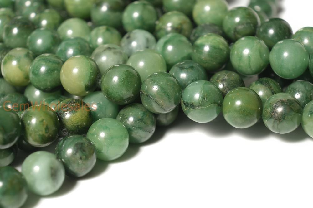 15.5" Natural African green jasper 6mm/8mm/10mm/12mm round beads