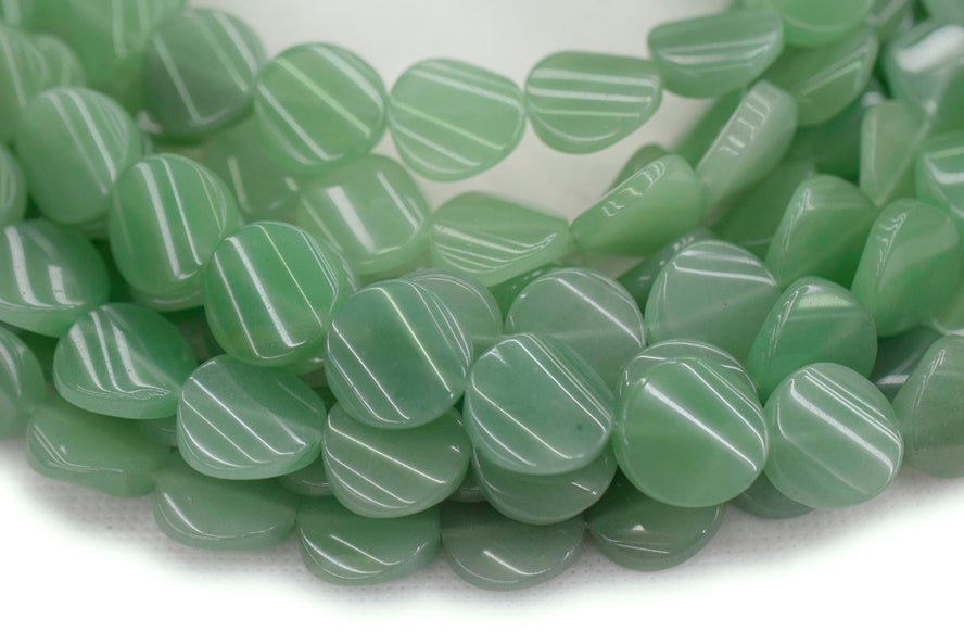 Green Aventurine - Coin- beads supplier