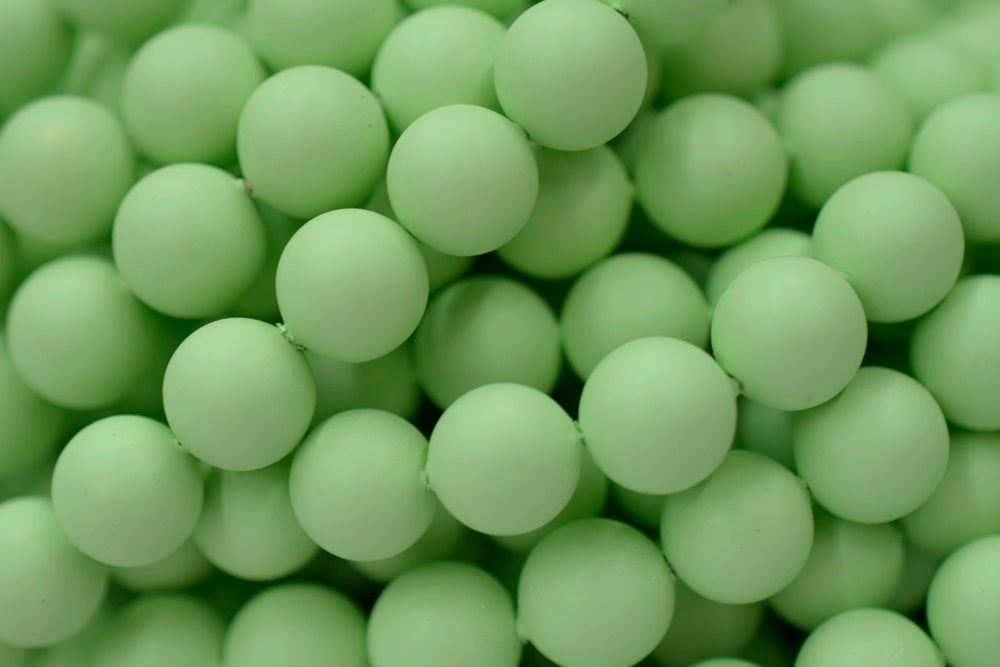 15.5" 8mm/10mm Shell pearl round beads vivid green color,Matte light green shell pearl
